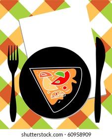pizza on plate