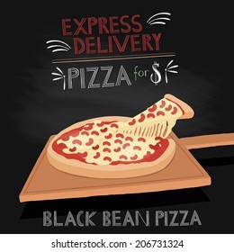 Pizza on a shovel 