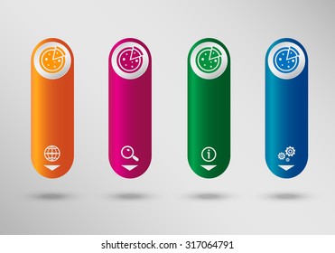 Pizza on vertical infographic design template, can be used for workflow layout, web design. 