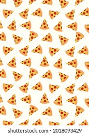 Pizza on a white background.Eps 10 vector.