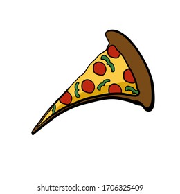 Pizza on a white background