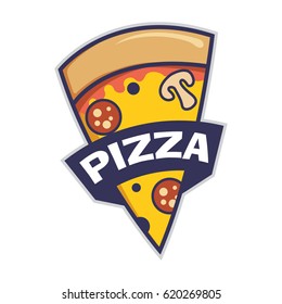Pizza on white background