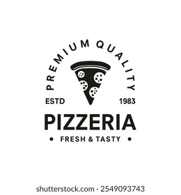 Pizza on white background vector illustration