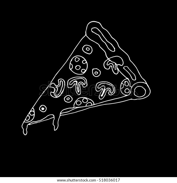 白い背景にピザ ピザ分離型オブジェクト ピザベクター画像 デザイン