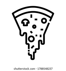 Pizza online order filled outline style. Food Delivery Icon design for application, website, poster, printing.