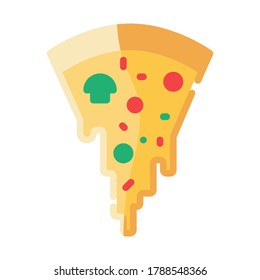 Pizza online order filled outline style. Food Delivery Icon design for application, website, poster, printing.