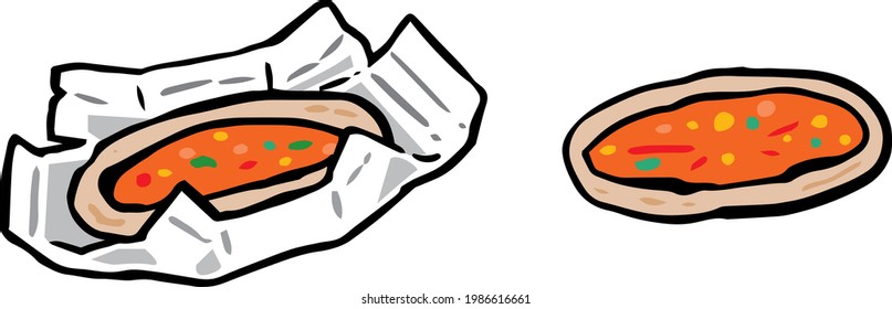 Pizza and pizza in an opened box 
