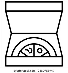 Pizza Outline Icon Illustration Vector High Quality
