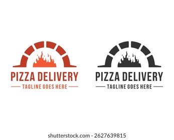 ícone do símbolo de entrega do forno de pizza vetor de design isolado no fundo transparente