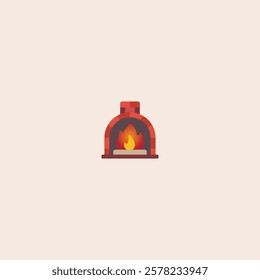 
Pizza Oven icon flat vector design.