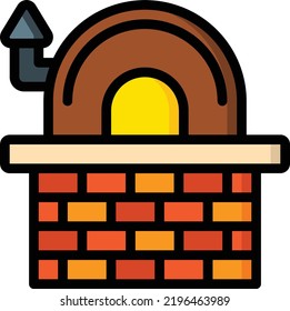 pizza oven vector on white background. isolated Vector icon