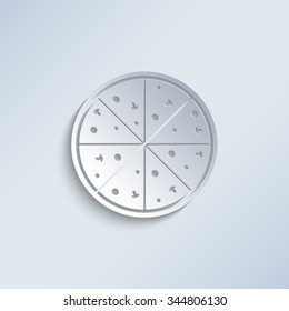 Pizza - paper vector icon