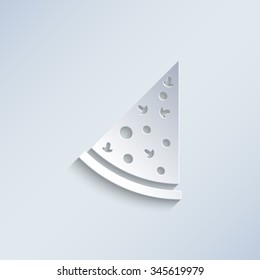 Pizza - paper vector icon