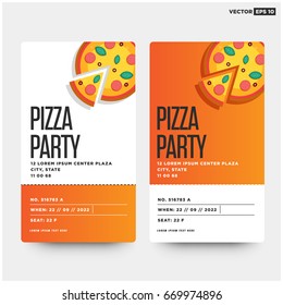 Pizza Party Invitation Template Design