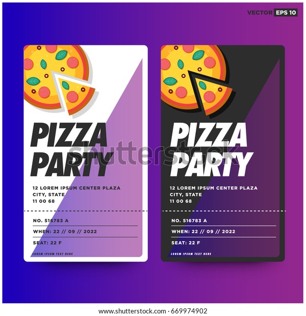 Pizza Party Invites Template from image.shutterstock.com