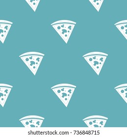 Pizza pattern seamless blue. Simple illustration of  vector pattern seamless geometric repeat background