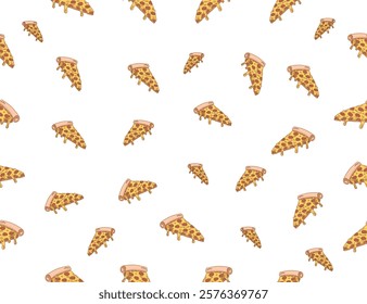 pizza pattern. Pizza seamless pattern. Pizza slice  seamless pattern. Junk food seamless pattern 