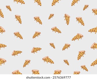 pizza pattern. Pizza seamless pattern. Pizza slice  seamless pattern. Junk food seamless pattern 