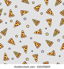 pizza pattern. vector illustration.