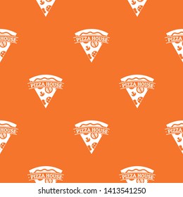 Pizza pattern vector orange for any web design best