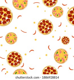 Patrón de pizza, textura blanca con alimento