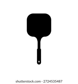 Pizza Schale Silhouette Vektor flache Illustration Design.