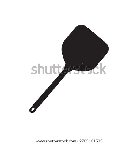 Pizza peel silhouette vector flat illustration design on white background
