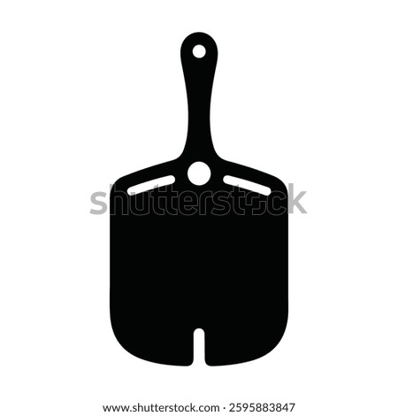 Pizza peel silhouette vector on white background