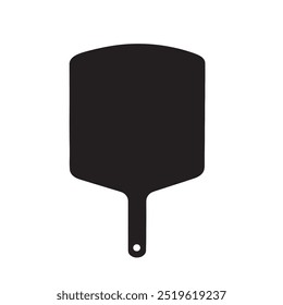 Pizza Peel, Vektorgrafik Silhouette einzeln auf weißem Hintergrund. Pizza Peel 
Symbolvektordesign.
