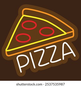 Pizza pepperoni Logo Vetor Itália