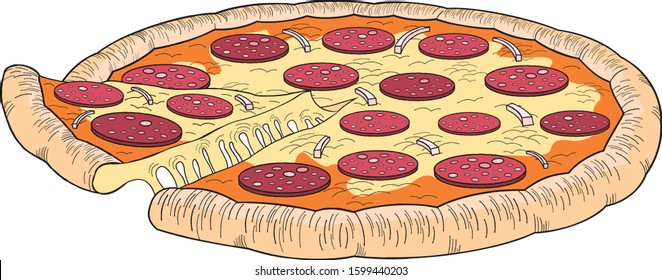 Pepperoni Pizza Clipart Images Stock Photos Vectors Shutterstock