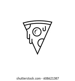 Pizza pepperoni outline icon