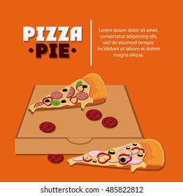Pizza pie and carton box design