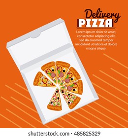 Pizza pie and carton box design