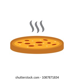 Pizza pie hot vector icon color