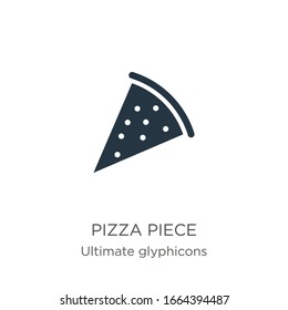 Pizza piece icon vector. Trendy flat pizza piece icon from ultimate glyphicons collection isolated on white background. Vector illustration can be used for web and mobile graphic design, logo, eps10