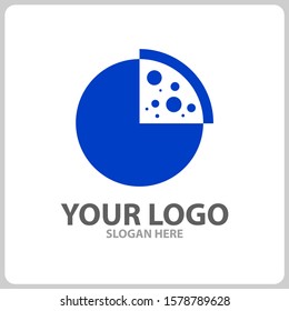 pizza piece logo vector ilustration