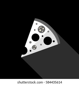 pizza piece triangle black