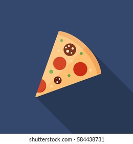 pizza piece triangle blue