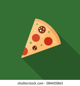 pizza piece triangle green
