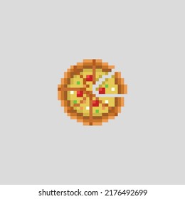estilo de pizzas en píxeles
