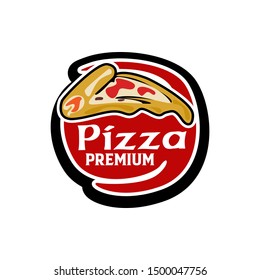 Pizza Pizzaria Cafe Badge  Logo Template Vector