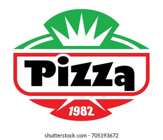 pizza or pizzeria colorful logo 