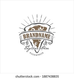 Pizza Pizzeria Logo Design Vector Image