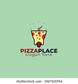 Pizza Place logo design and vector illustration