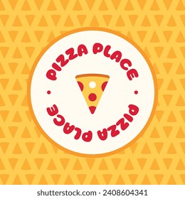 Pizza place, pizzeria logo vector template