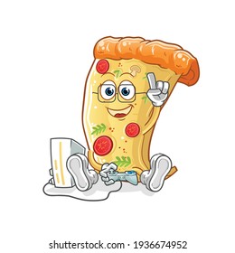 vector de videojuegos de pizza. personaje de caricatura