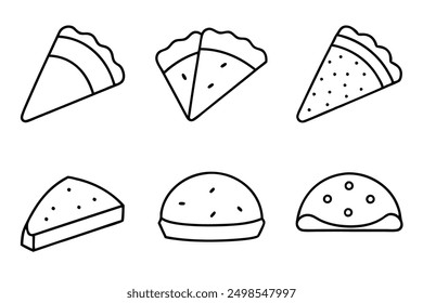 Pizza Pockets line art perfect snack for on-the-go enjoyment