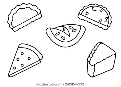Pizza Pockets line art snack time favorite with a pizza twist