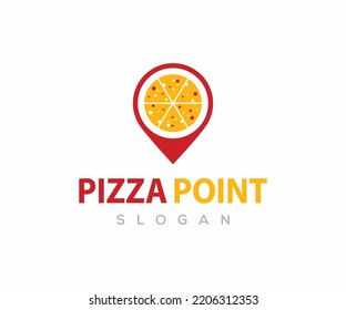 Pizza Point Logo Design, Pizza Place Logo Template